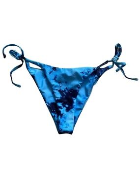 4/$20➡️  Zaful Blue Two-Tone Tie-Dye Cheeky Tie-Side Bikini Bottom – Size Medium